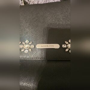 Michael Kors Black Crystal Embellished Shoulder Bag